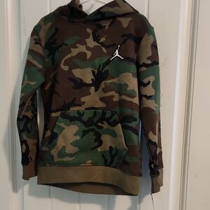 Jordan Kids Camouflage Hoodie - Green and Brown